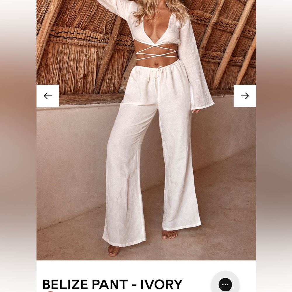 Monday Swimwear Ivory Belize Pant